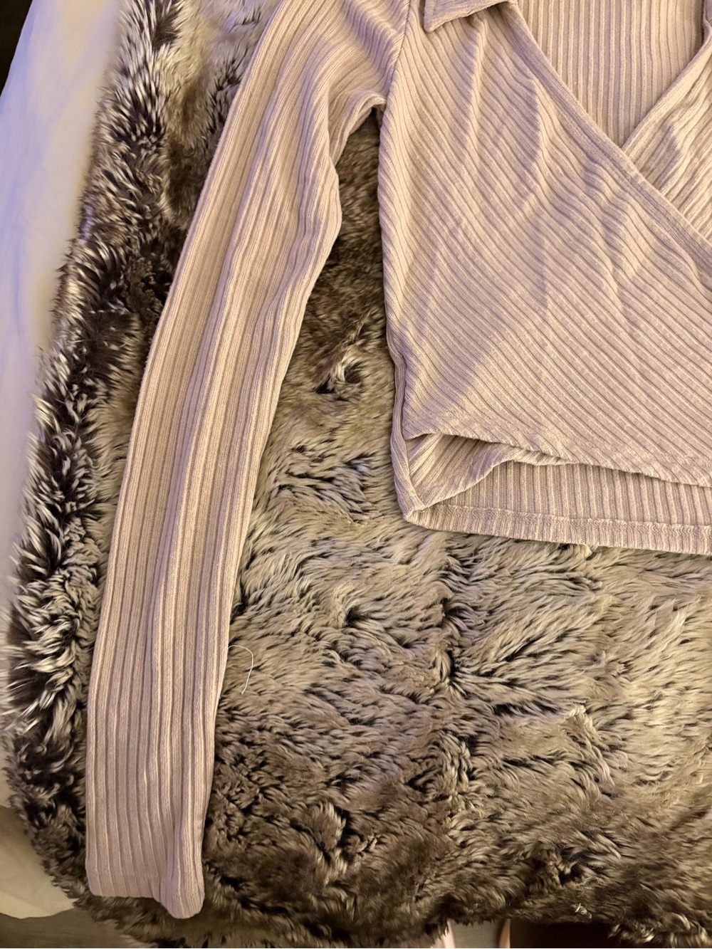Abercrombie Ribbed Crossover Top - Picture 2 of 3